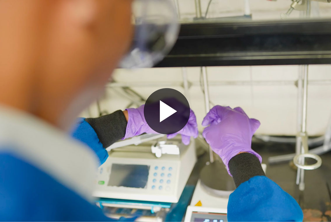 Researcher running an experiment